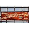 Image 1 : Large Banner "Welcome Winston Drag Fans" : Winston c.1988 : NHRA CHAMPIONSHIP DRAG RACING (41"H x 14