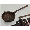 Image 9 : Cast Iron Smelting Ladles (2) & Heavy Duty Hinges (2)