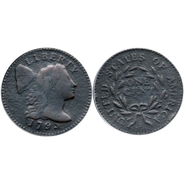 1795 S-74 R-4- Lettered Edge ANACS VG10 Details (Corroded, Burnished)