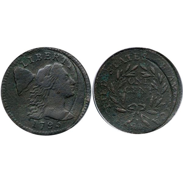 1795 S-76b R-1 ANACS VF20 Details (Corroded, Defective Planchet)
