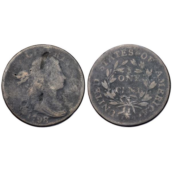 Pair of 1798/7 S-152 Draped Bust Cents