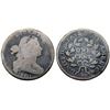 Image 1 : Pair of 1801 S-219 3 Error Rev Draped Bust Cents