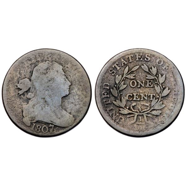Pair of 1807/6 S-273 R-3 Draped Bust Cents
