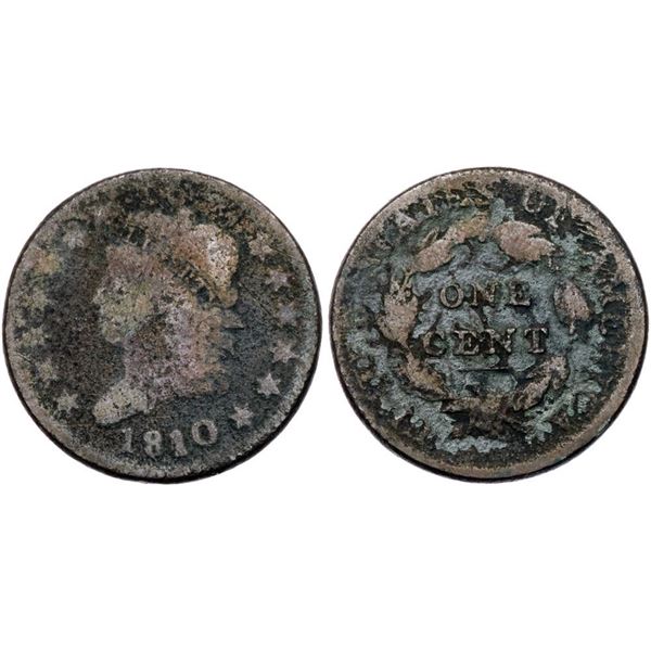 Lot of 6 Classic Head Cents 1810-1813