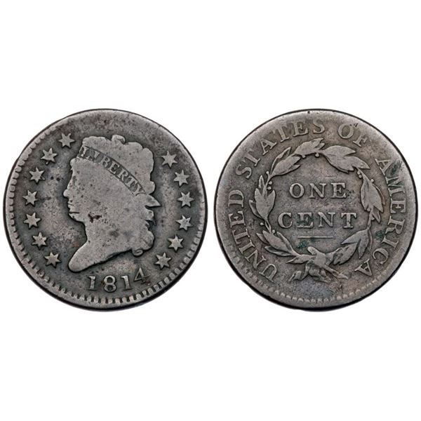 Pair of 1814 S-295 R-1 Classic Head Cents
