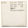 Image 10 : Group of Five 1840 Cents grading F15