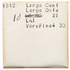 Image 9 : Group of Five 1841 & 1842 Cents grading F15