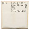 Image 16 : Group of Five 1842 & 1843 Cents grading F15
