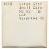 Image 4 : Group of Five 1842 & 1843 Cents grading F15