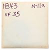 Image 7 : Pair of 1843 Petite Head Cents grading VF25