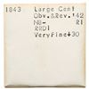 Image 7 : Group of Five 1843-1845 Cents grading F15