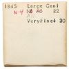 Image 7 : Group of Five 1845 Cents grading F15