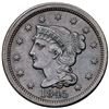 Image 8 : Group of Five 1845 Cents grading F15