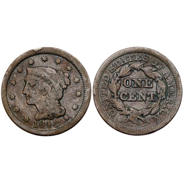 Quartet of 1846 Cents, all Scarce to Rare Varieties
