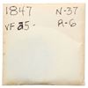 Image 11 : Group of Five 1847 Cents grading F15