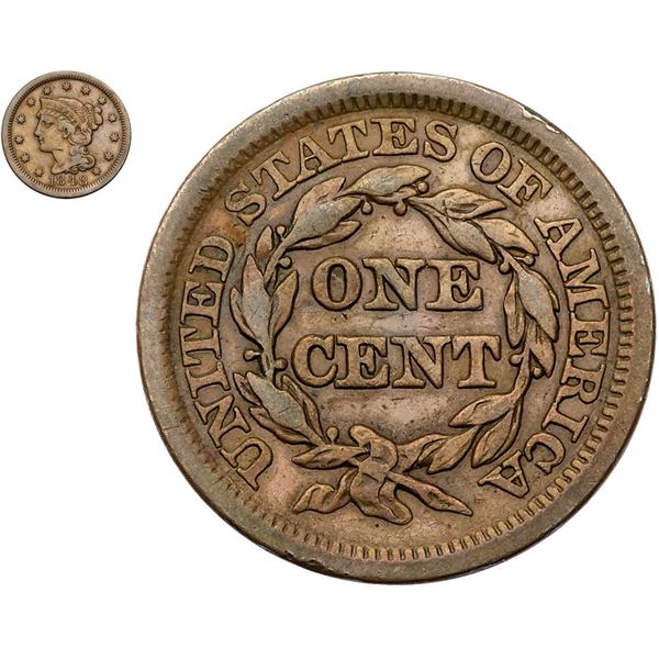 Trio of 1848 Cents, all Scarce to Rare Varieties