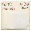 Image 4 : Trio of 1848 Cents, all Scarce to Rare Varieties