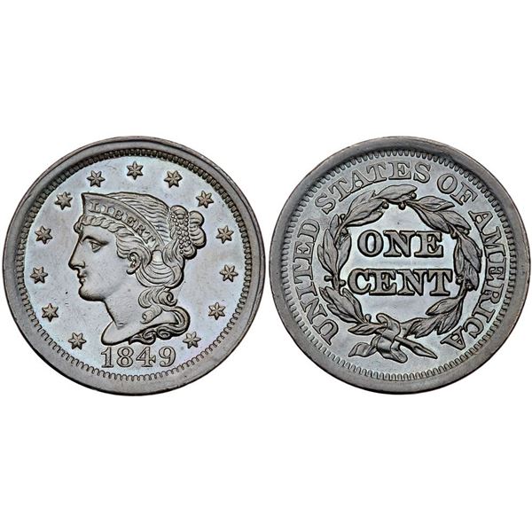 Pair of 1849 & 1850 Cents grading EF40