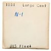 Image 16 : Group of Five 1849 to 1851 Cents grading F15