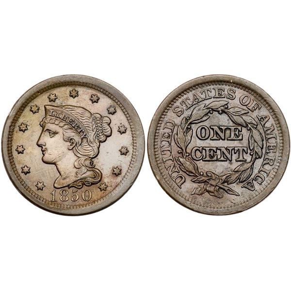 Trio of 1850 & 1851 Cents grading VF30 to VF35
