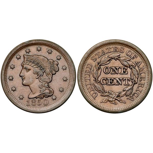 Trio of 1850 & 1851 Cents grading VF30 to VF35
