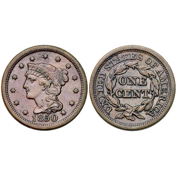 Quartet of 1850 & 1851 Cents grading VF20