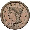 Image 4 : Trio of 1851 & 1852 Cents grading VF25