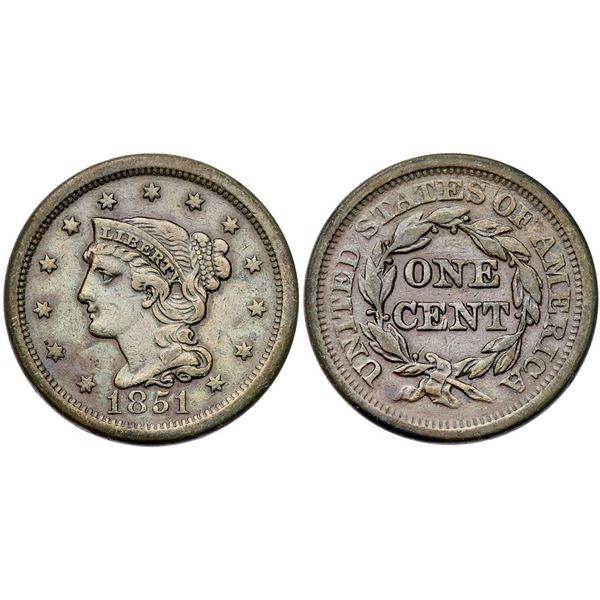 Quartet of 1851 & 1852 Cents grading VF20