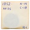 Image 4 : Trio of 1852 Cents grading VF25