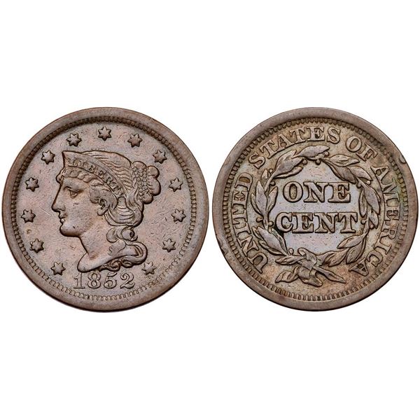 Quartet of 1852 Cents grading VF20
