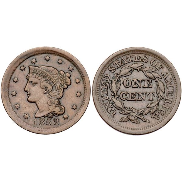 Trio of 1852 & 1853 Cents grading VF30 to VF35