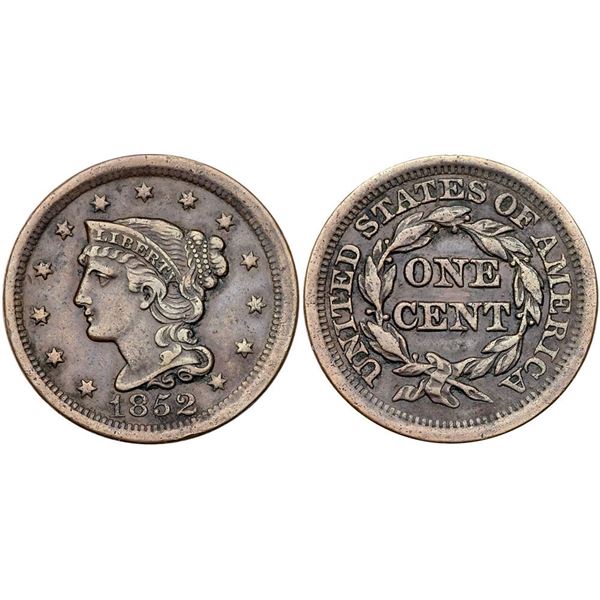 Quartet of 1852 & 1853 Cents grading VF20