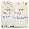 Image 7 : Pair of 1853 Cents grading EF45+