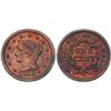 Image 1 : Trio of 1853 Cents grading VF25