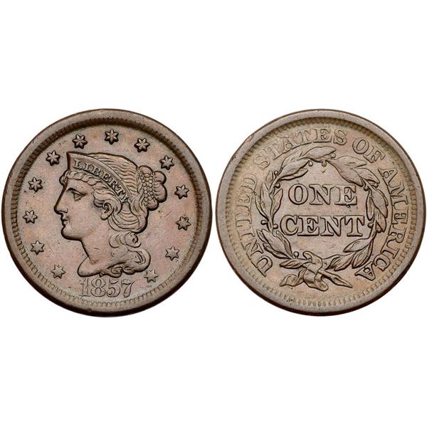 1857 N-1 R1 Large Date VF35+