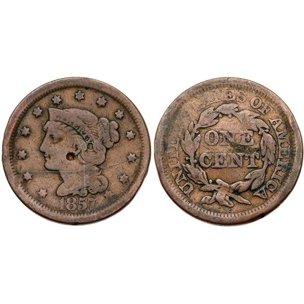 Trio of 1857 Large Cents