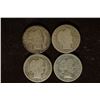 Image 1 : 1906, 1910, 1912 & 1916 SILVER BARBER DIMES