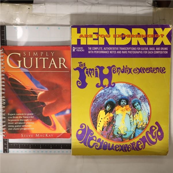 2 BOOKS GUITAR THEMED, HENDRIX ARE YOU EXPERIENCED