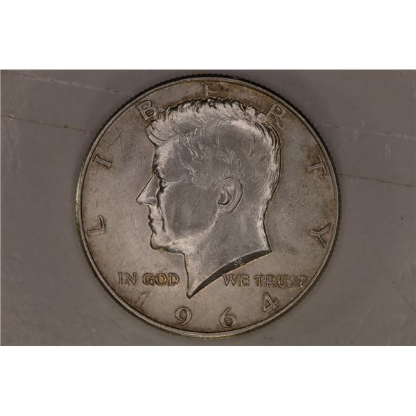 1964 JFK  90% SILVER HALF DOLLAR AU/UNC