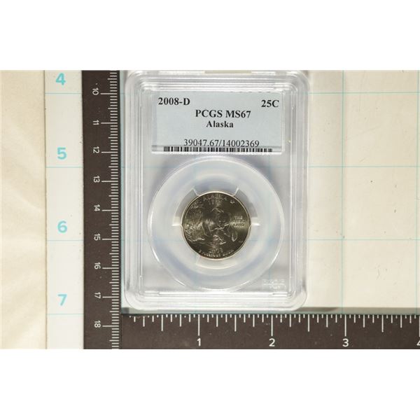 2008-D ALASKA QUARTER PCGS MS67
