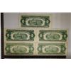 Image 2 : 5-1953-A US $2 RED SEALS WITH INK WRITING ON THE