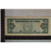 Image 2 : 1960 CUBA 5 PESO BILL "MAXIMO GOMEZ" EXTRA FINE