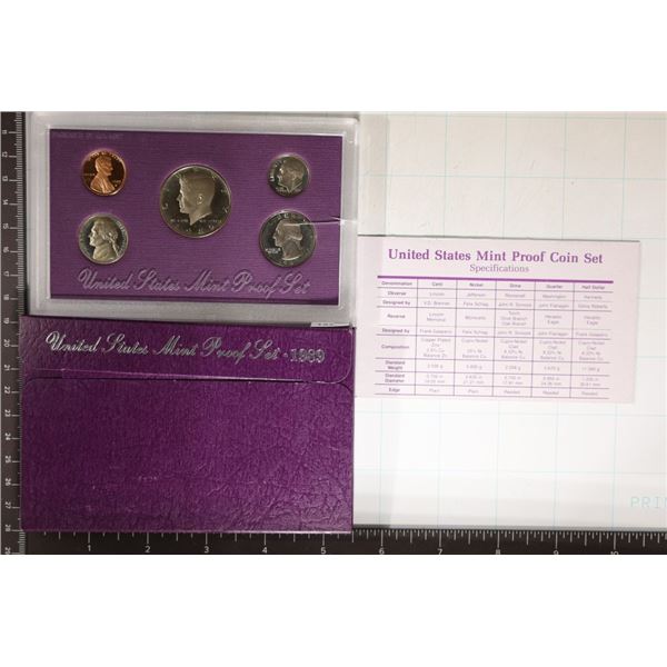 1989 US PROOF SET (WITH BOX) AND PAPERWORK