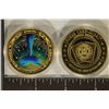 Image 2 : 2 GOLD PLATED COLORIZED ROUNDS: 1 MERMAID