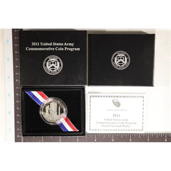 2011-S PF UNITED STATES ARMY HALF DOLLAR IN BOX
