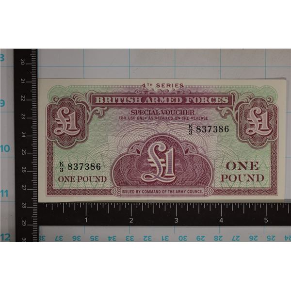 4TH SERIES CU BRITISH ARMED FORCES 1 POUND SPECIAL