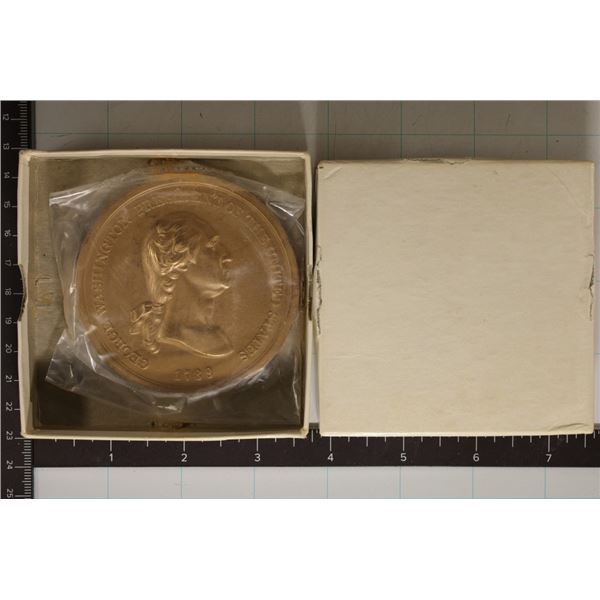 2 7/8" BRONZE GEORGE WASHINGTON PEACE AND