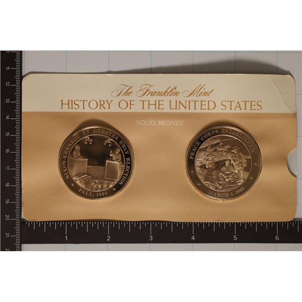 2-1 1/2" SOLID BRONZE HISTORY OF THE UNITED STATES