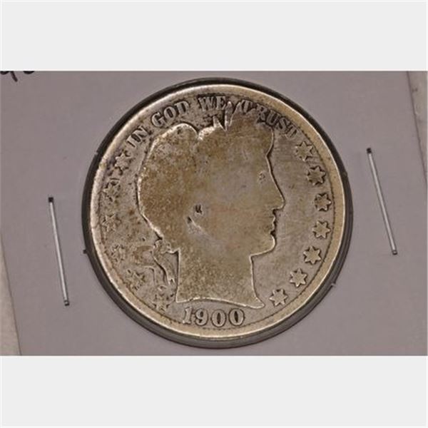 1900 SILVER BARBER HALF DOLLAR