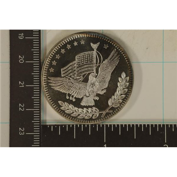 1 TROY OZ .999 FINE SILVER PF ROUND SILVER TRADE